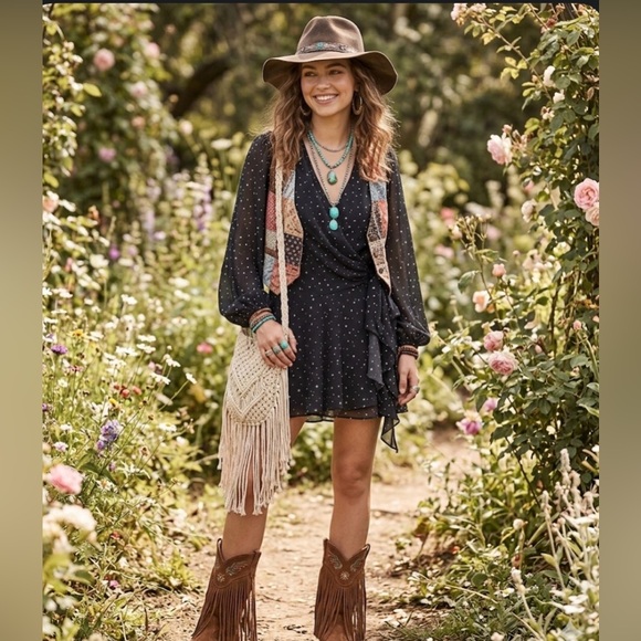 Abercrombie & fitch Long-Sleeve Plunge Wrap Mini Dress size XS - Picture 2 of 5